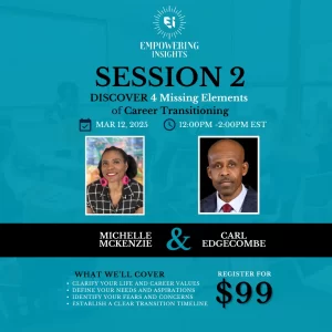 Session 2: Take a Deeper Dive – Discover 4 Missing Elements of Career Transitioning